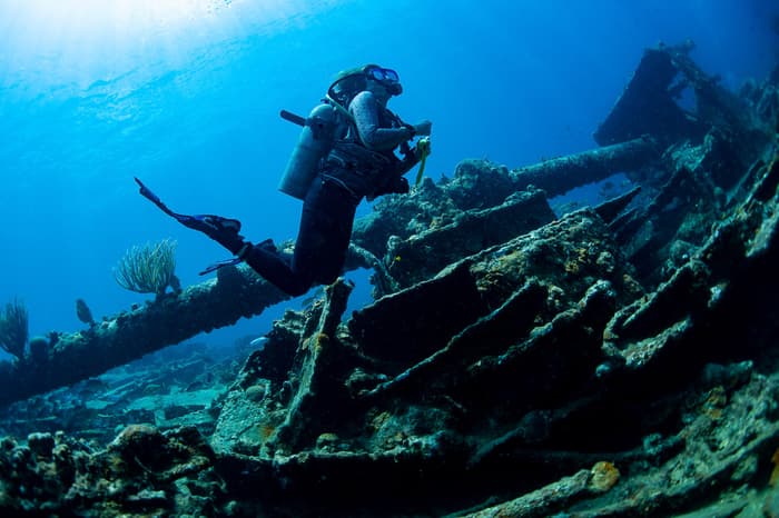 Wreck diving in the British Virgin Islands