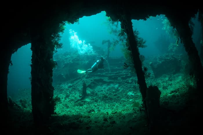 Diving the USS Liberty wreck in Tulamben, Bali