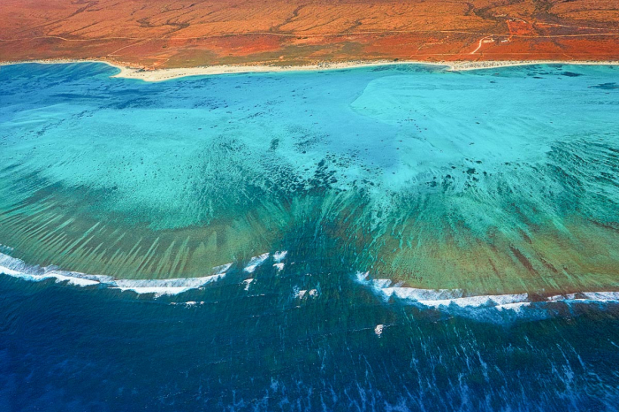 Aerial Ningaloo Reef Exmouth Western Australia Diving