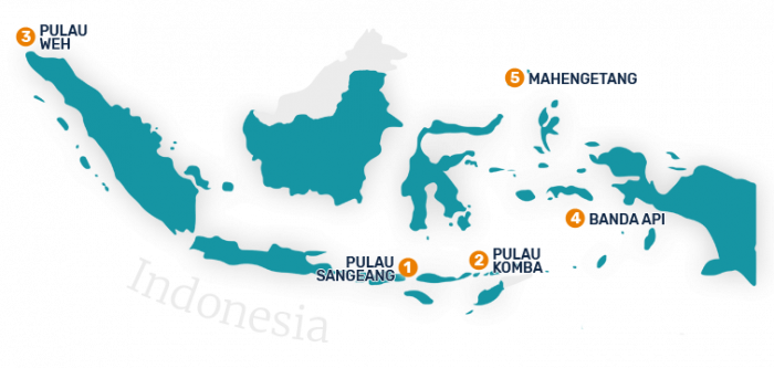 Map Indonesia Best Volcano Dives