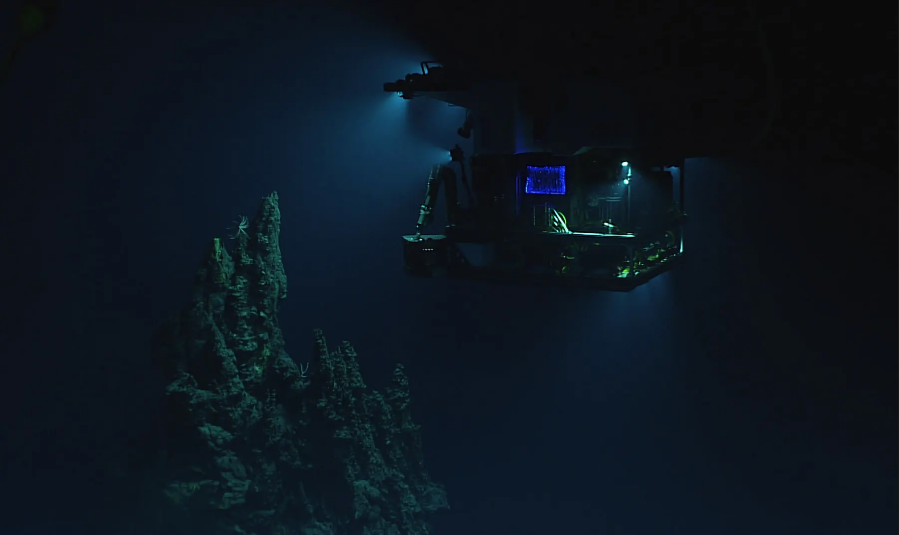 The remote-controlled Deep Discoverer submersible that was used to identified the new species. Source: The Guardian