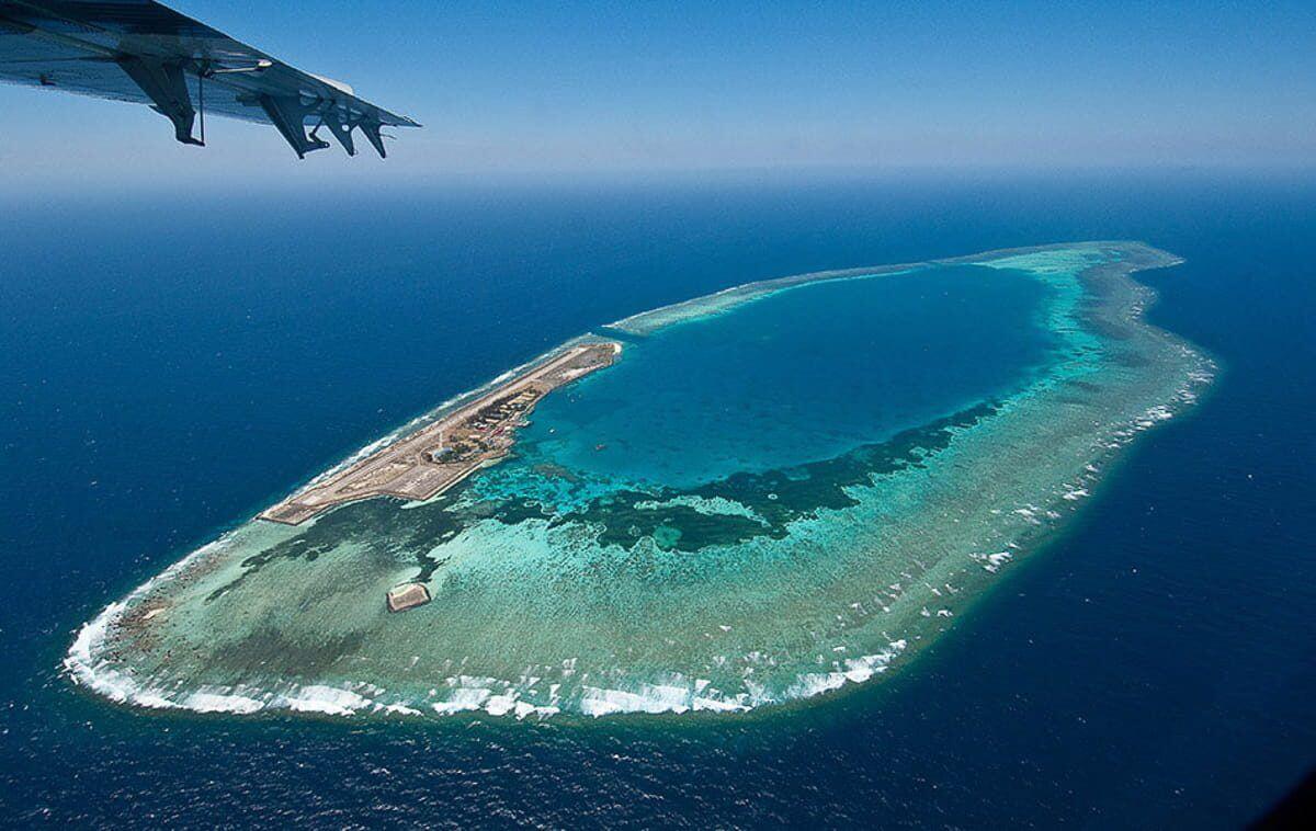 Aerial view of Layang Layang, Malaysia