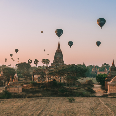 Myanmar Bagan Ballooning