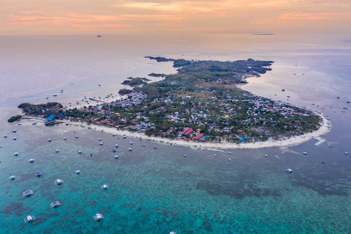 Aerial view of Malapascua